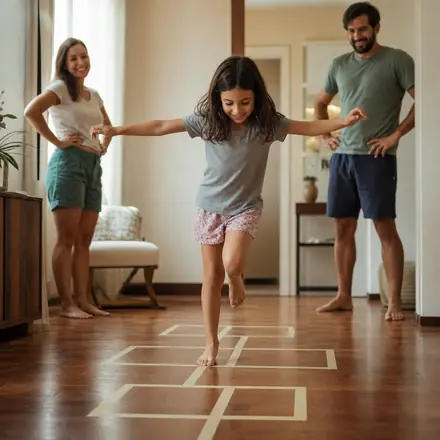 Amarelinha de fita crepe, atividade 26 do guia