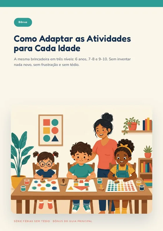 Capa do bônus Como Adaptar as Atividades para Cada Idade
